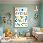 Sådan skaber du et inspirerende børneværelse med en plakat med bogstaver til børneværelset