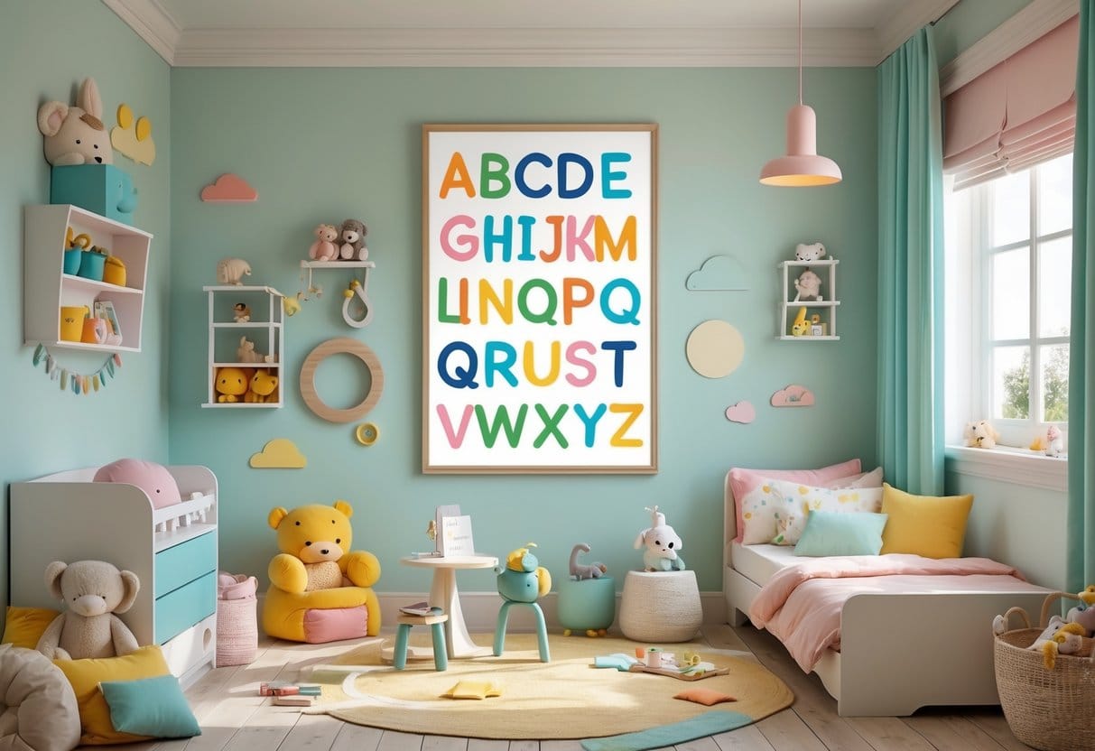 Read more about the article Sådan skaber du et inspirerende børneværelse med en plakat med bogstaver til børneværelset